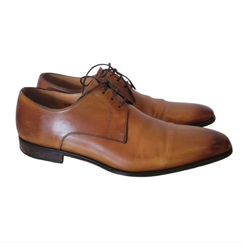 MAGNANNI Ombre Brown Leather Dress Shoes Made Spain 10M